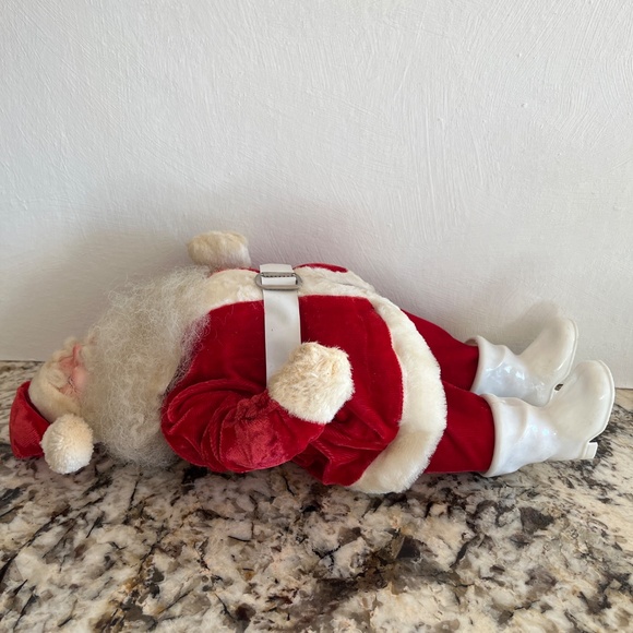 Harold Gale Vintage Red Velvet Suit Santa Claus Hand Painted Composite Face - Picture 14 of 16